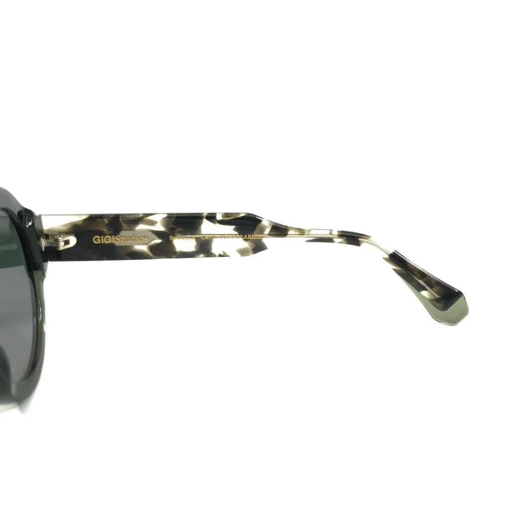 Gigi Studios Sunglasses LAURA 64543/7 Green Marbled with Green Gradient Lenses